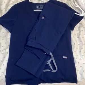 Navy Figs Scrub Set